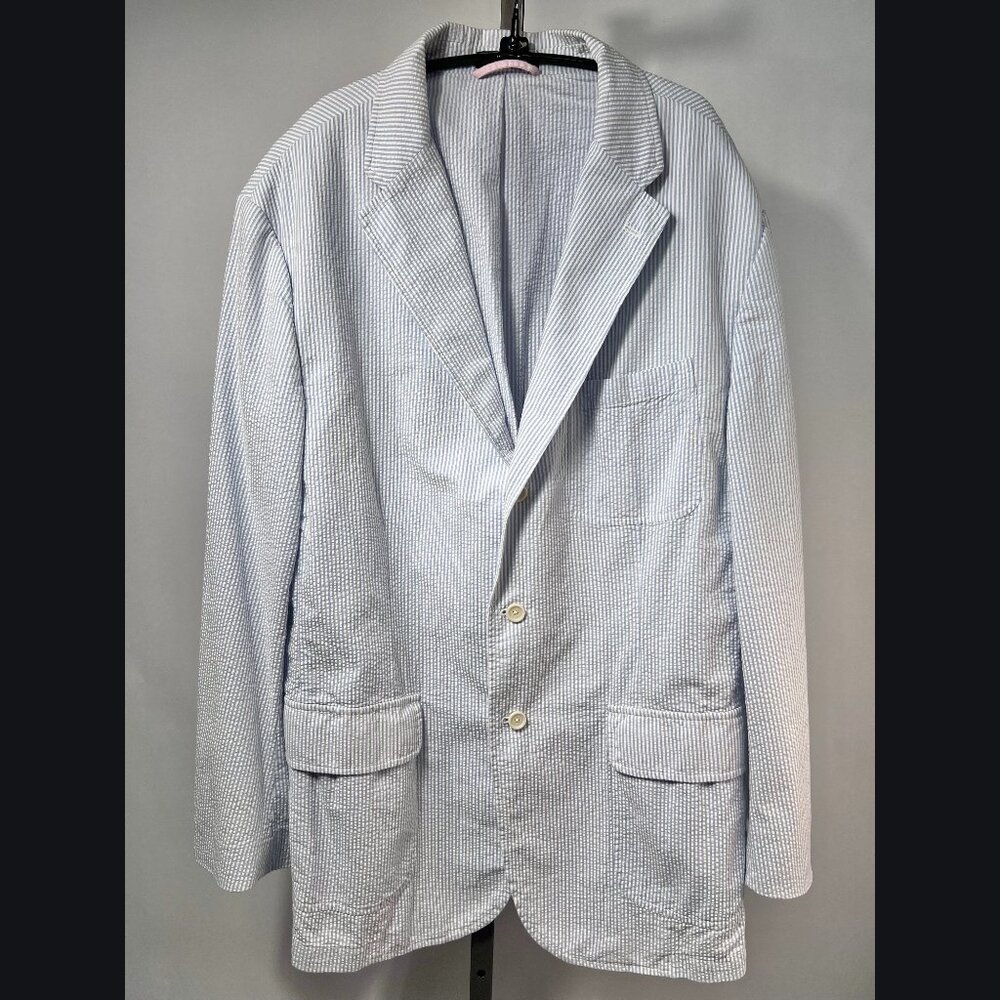 POLO by RALPH LAUREN Men's Soft Seersucker  Suit Jacket XXL 100% Cotton